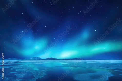Teal Dreams: Aurora Over Salt Flats © Andrii 