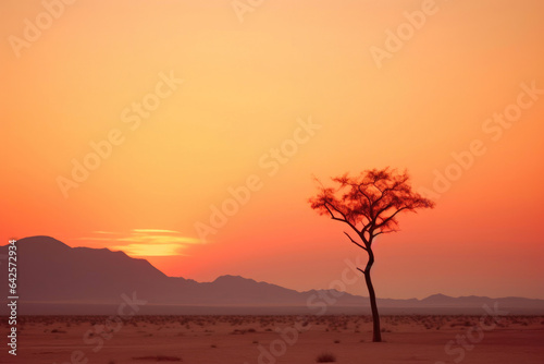 Fiery Horizon in the Desert