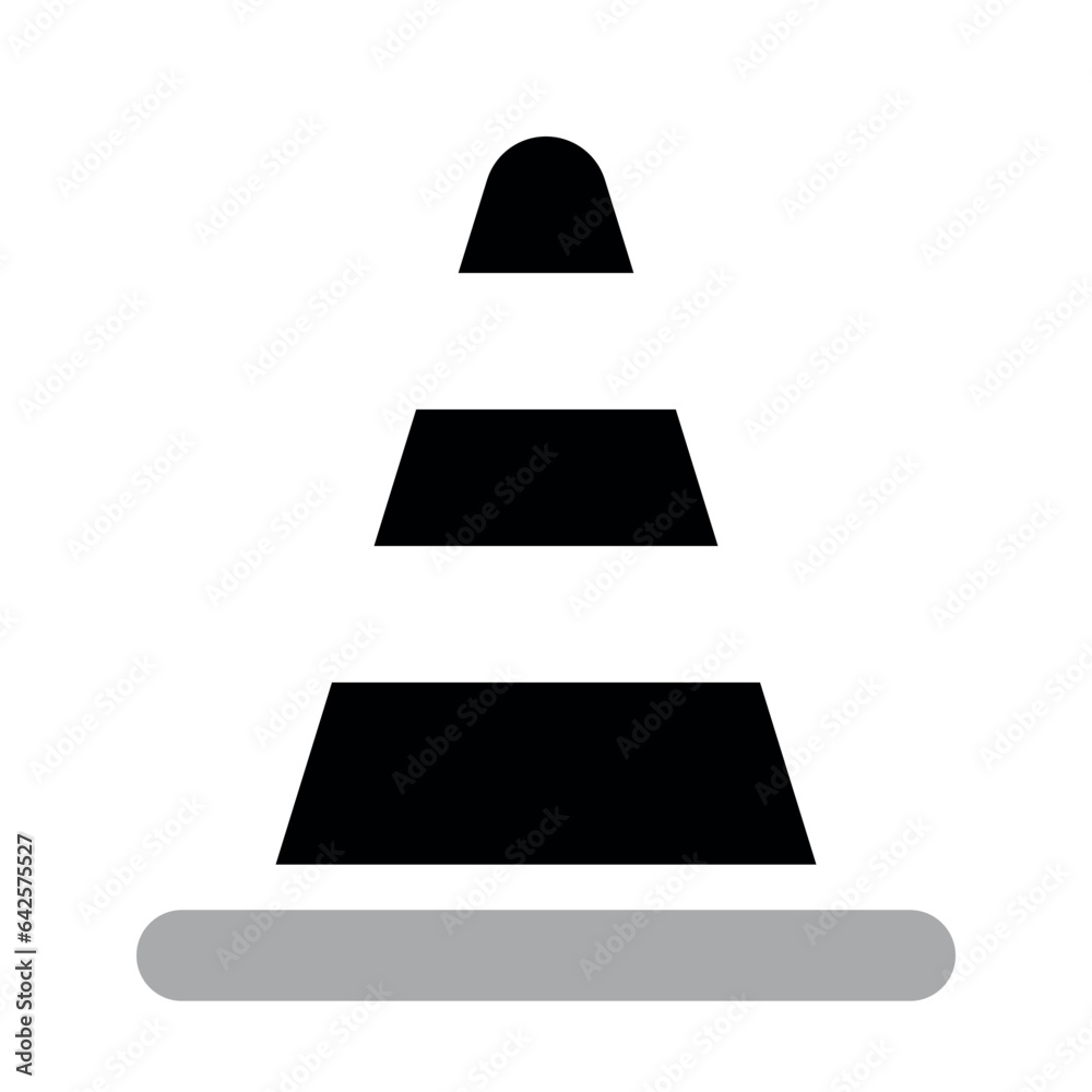 Road Cone Icon, Traffic Safety, Construction Zone, Cone Symbol, Device