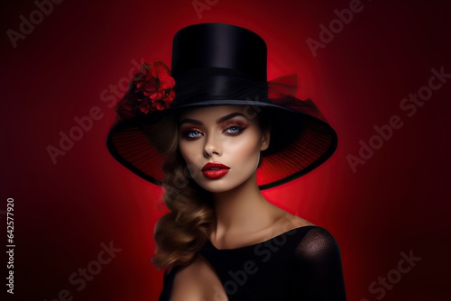 pretty model woman face with make-up artistry smokey eyes
