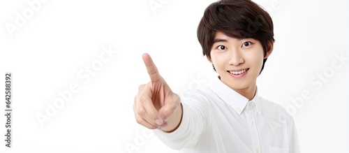 Young Asian woman smiling a...