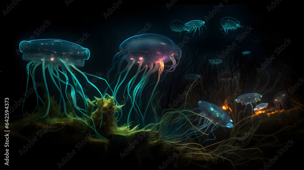 Naklejka premium Beautiful underwater wildlife