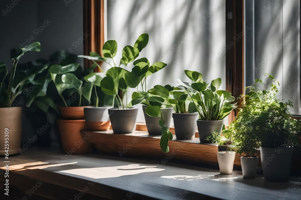 plants in a window