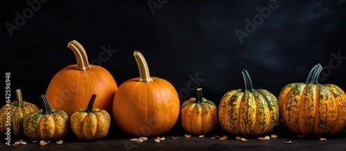 Arrangement of sliced pumpk...