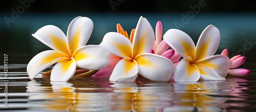 Blossoming plumeria