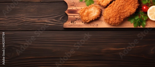 Breaded chicken schnitzel o...
