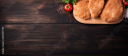 Breaded chicken schnitzel o...