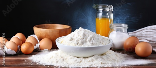 Cake ingredients flour egg ...