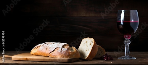 Communion concept Bread win...