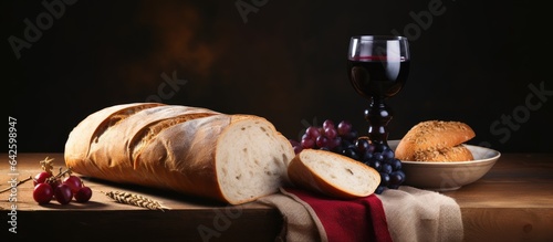 Communion concept Bread win...