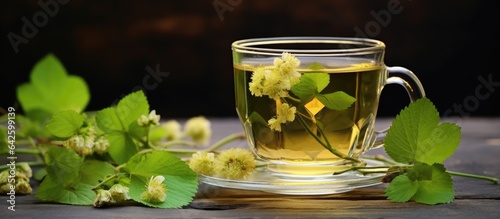 Copy space with linden tea ...