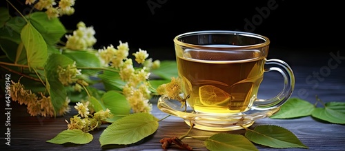 Copy space with linden tea ...