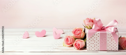 Decorative hearts roses and...
