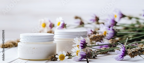 Herbal flowers on a white w...
