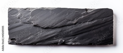 Panel kuchenny z motywem Isolated white background with shale plate and copy space