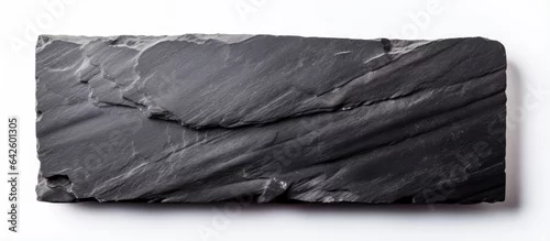 Panel kuchenny z motywem Isolated white background with shale plate and copy space