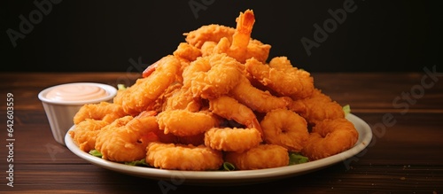 Shrimp cooked in oil