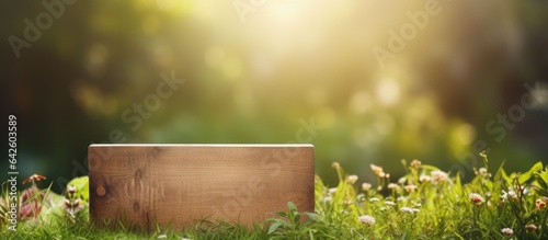 Signboard outdoors on grass...