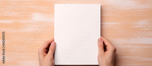 Top down view of hands hold...