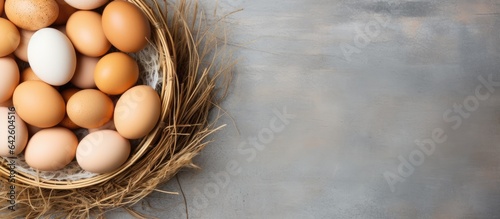 Top view of a wooden bowl f...