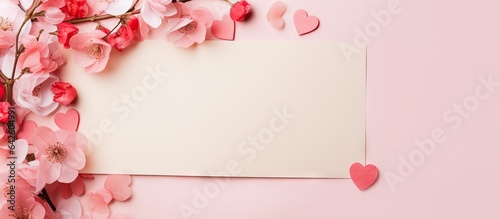 Valentine s Day love letter template with a flat lay mockup