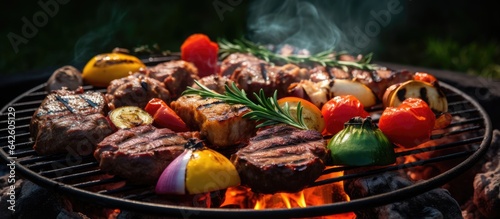 Various tasty grilled meat ...