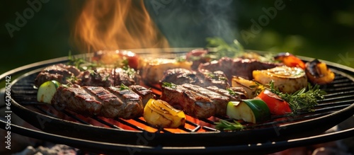 Various tasty grilled meat ...
