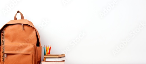 White background backpack w...