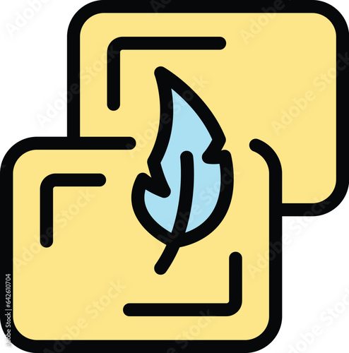 Alarm pillow icon outline vector. Insomnia sleep. Bed night color flat