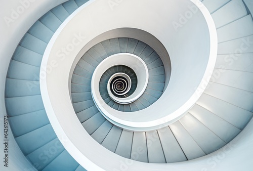 Spiral Staircase Elegance - Architectural Symmetry and Aesthetic
