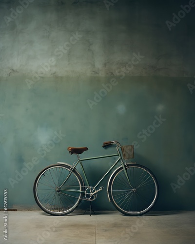 Classic Bicycle on Minimalistic Background - Vintage Elegance and Urban Style