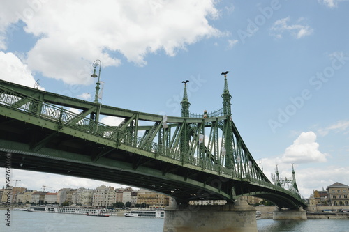 sights of budapest in summer weather afternoon bridge