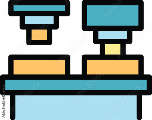 Candle equipment icon outline vector. Making workshop. Chemical propolis color flat