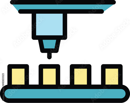 Candle making icon outline vector. Factory workshop. Chemical propolis color flat