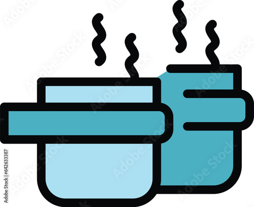 Smoking candles icon outline vector. Natural making. Basement propolis color flat