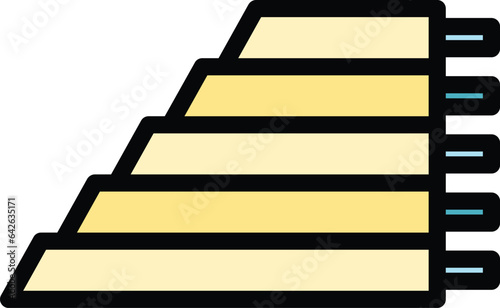 Fixing cover icon outline vector. Roof repair. Renovation worker color flat