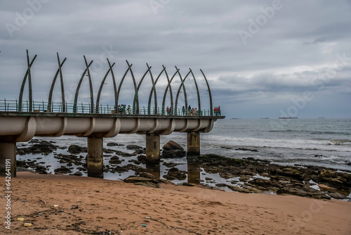 Umhlanga whalebone pier seascape in Umhlanga rocks Durban
