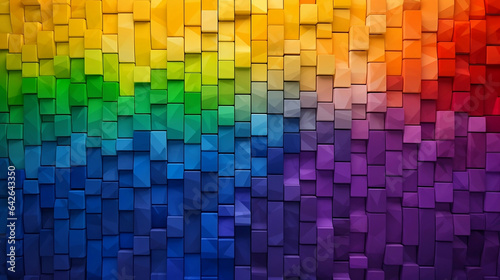 Intersectional Pride Flag Mosaic Background   Wallpaper. Generative AI