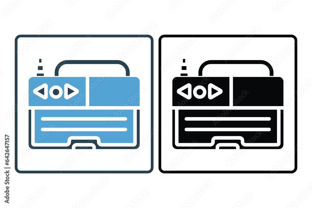 Radio Waves Icon. Icon related to multimedia and entertainment. suitable for web site design, app, user interfaces. Solid icon style. Simple vector design editable Radio Waves Icon. Icon related to multimedia and entertainment. suitable for web site design, app, user interfaces. Solid icon style. Simple vector design editable