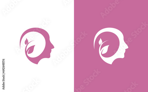 Abstract image vector logo of a person's face silhouette symbolizing the science of psychology
