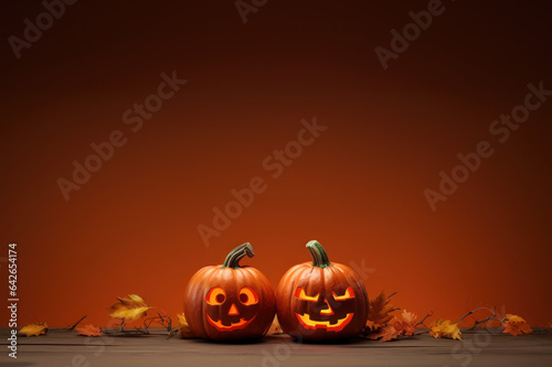 Halloween Background with Copy Space created with Generative AI technology