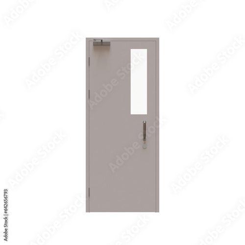 Classroom Door 3D Render Illustration Element 04