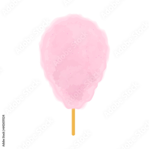 Pink Cotton Candy vector illustration logo