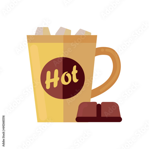 Hot chocolate icon clipart isolated vector illustration