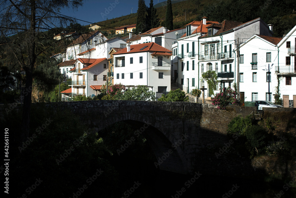 View of the mountain village of Vide (Seia) in the foot of Serra da Estrela, Portugal.
