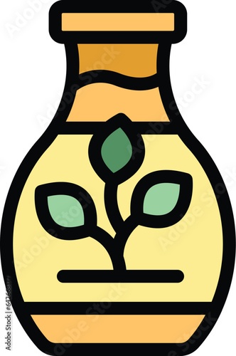 Croatia vase icon outline vector. City skyline. Travel building color flat
