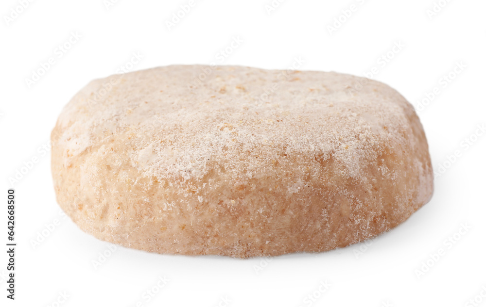 One raw vegan nugget isolated on white One raw vegan nugget isolated on white