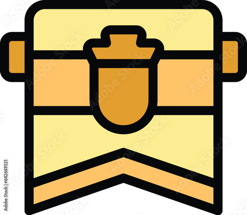 Croatia city emblem icon outline vector. Zagreb map. Political skyline color flat