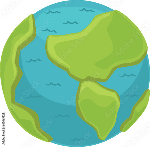 Planet earth icon. Cartoon world. Global symbol