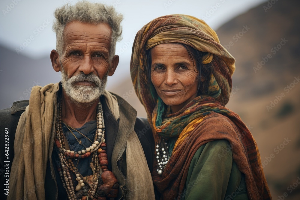 Couple in their 40s at the Socotra Island in Yemen